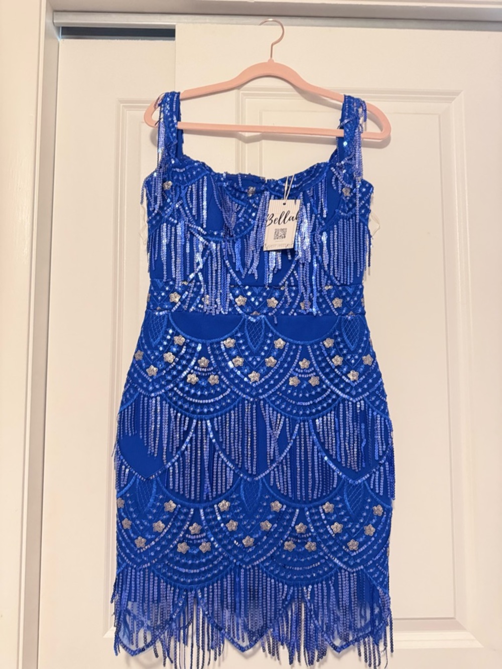 Elegant Blue Off-Shoulder Dress